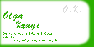 olga kanyi business card